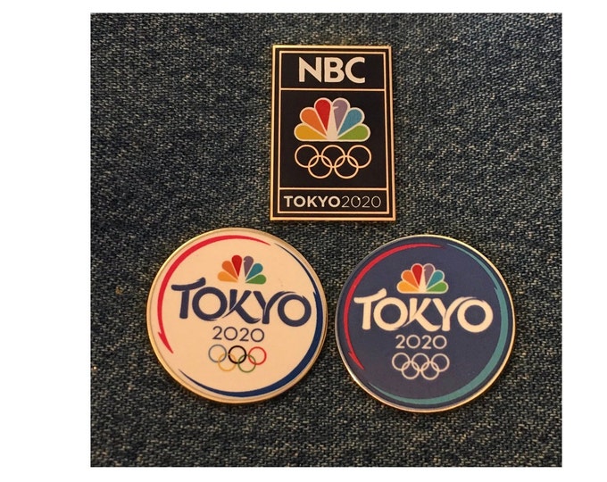 NBC Olympic Media Pin Badge ~ Lot of 3 Collector Set ~ 2020 Tokyo Summer Games