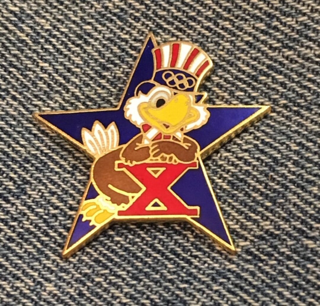 Decathlon Olympic Pin Mascot Sam the Eagle 1984 Los 