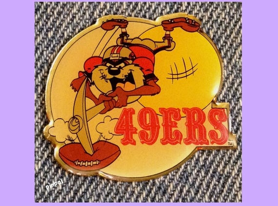 1992 San Francisco 49ers and Tasmanian Devil Pin ~ TAZ ~ NFL