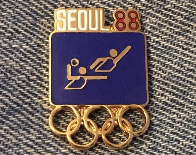 Water Polo Olympic Pin ~ 1988 Summer Games ~ Seoul, Korea ~ Pictogram Blue