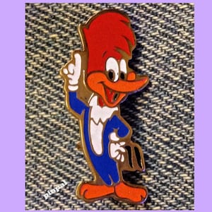 Woody Woodpecker Brooch Pin ~ 1977 Vintage  ~ Cartoon ~ Walter Lantz Productions Inc.