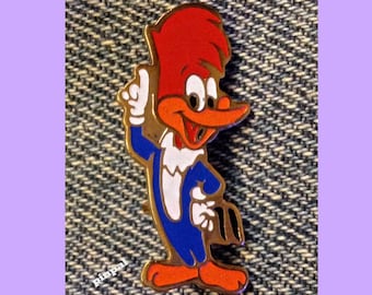 Woody Woodpecker Brooch Pin ~ 1977 Vintage  ~ Cartoon ~ Walter Lantz Productions Inc.