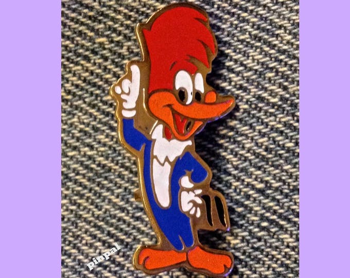 Woody Woodpecker Brooch Pin ~ 1977 Vintage  ~ Cartoon ~ Walter Lantz Productions Inc.