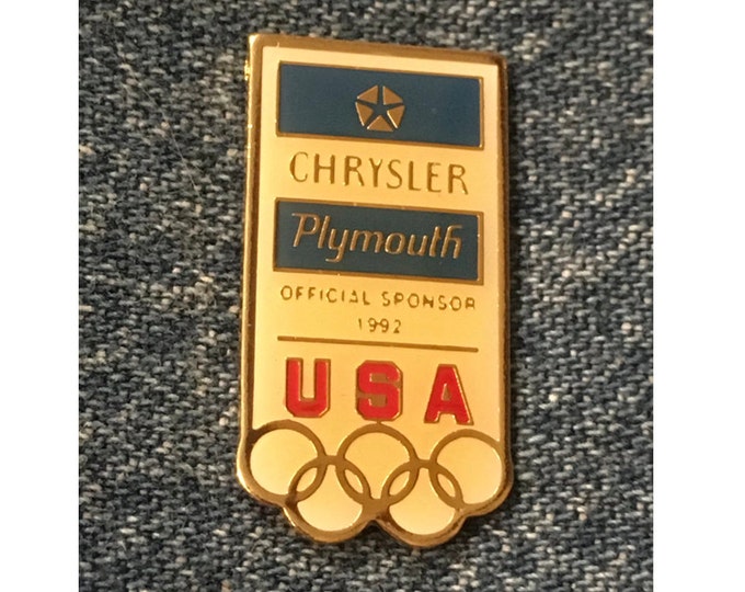 1992 Olympic Pin ~ Chrysler Plymouth ~ Cars ~ Auto ~ by HoHo NYC