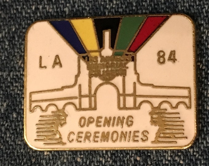 1984 Olympics Pin ~ Opening Ceremonies at the  Los Angeles Memorial Coliseum ~ LA 84