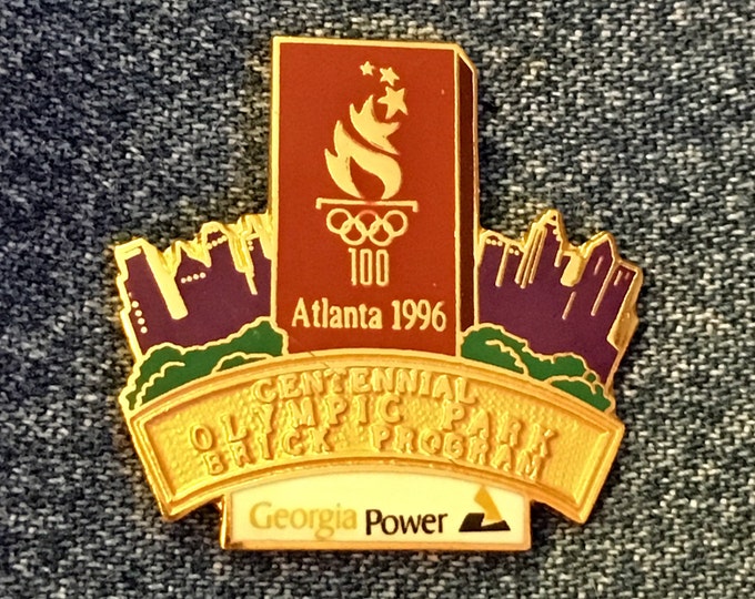 1996 Centennial Olympic Park Pin ~ Brick ~ Sponsor ~ Georgia Power ~ by Imprinted Products