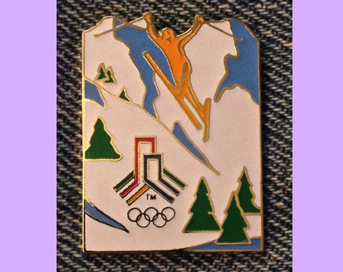 Freestyle Skiing Olympic Pin ~ Early 1997 Release with Bid Logo for 2002 SLC Winter Games ~ Salt Lake City