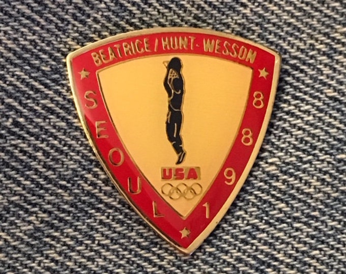 Basketball Olympic Pin ~ Sponsor ~ Beatrice ~ Hunt ~ Wesson ~ 1988 Seoul, Korea