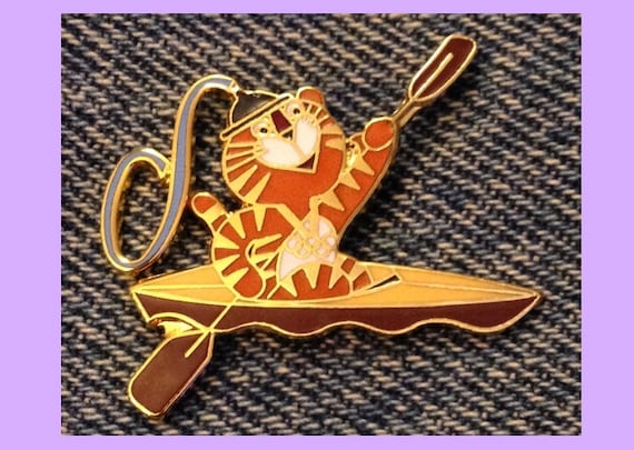 pins SEOUL 1988 egf signé. Mascotte des jeux olympiques CORÉE du SUD