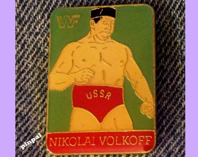 Wrestling Brooch Pin ~ Nikolai Volkoff ~ 80's Vintage WWF