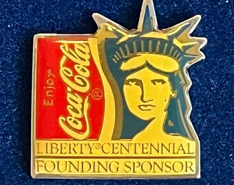 Vintage 1985 Flags of Freedom Set of 5 Pins ~ Coca Cola ~ Enamel