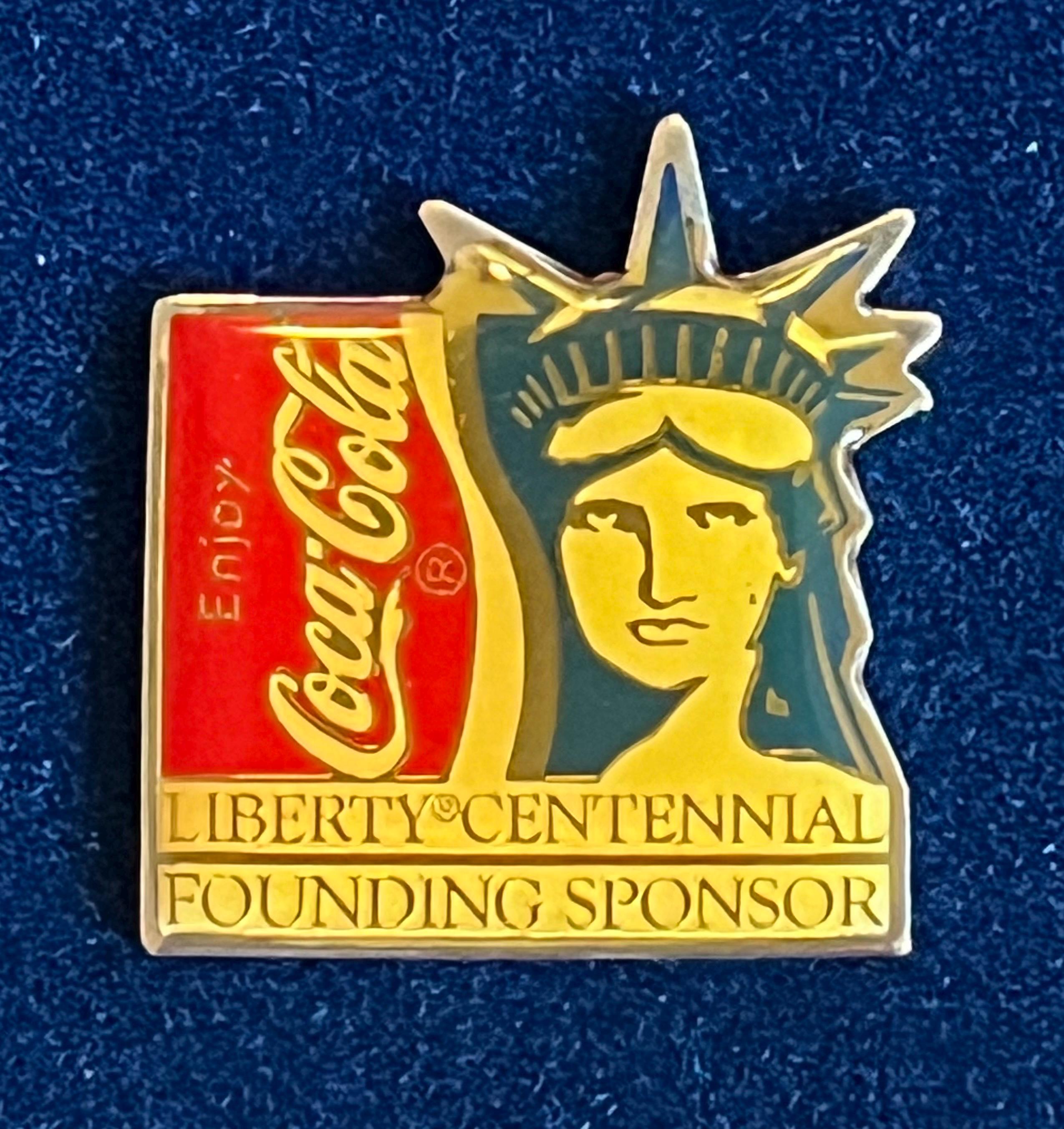 Vintage 1985 Flags of Freedom Set of 5 Pins ~ Coca Cola ~ Enamel