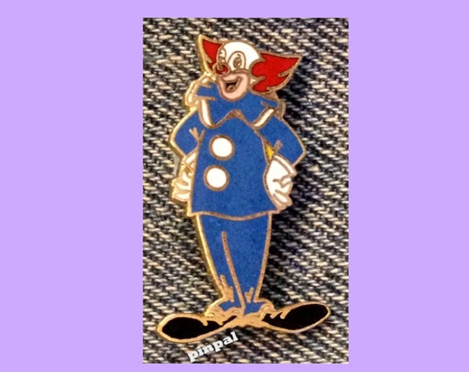 Bozo the Clown Brooch Lapel Pin~Vintage~Cloisonne~Cartoon~NOS~New Old Stock