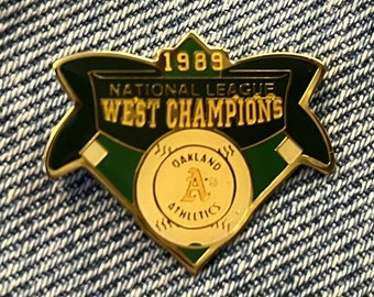 1989 Oakland Athletics Lapel Pin ~ MLB ~ National (Error) League West Champions
