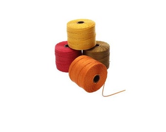 1 Spool Macrame Crochet S-Lon Tex 210 Nylon bead Cord Kumihimo Vanilla Stringing 77 Yards