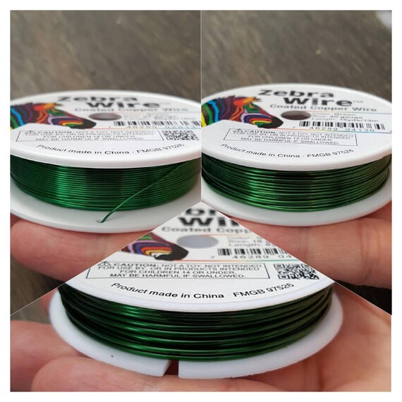 Zebra Coated Copper Wire Black 26 Gauge 30 Yards