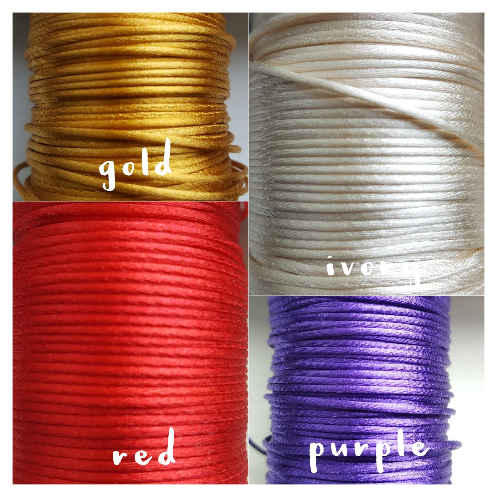 1mm round cord satin satinique cord round 1mm satin cord 1mm Etsy