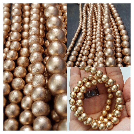 Wood Round Beads Black 6mm 16 Inch Strand