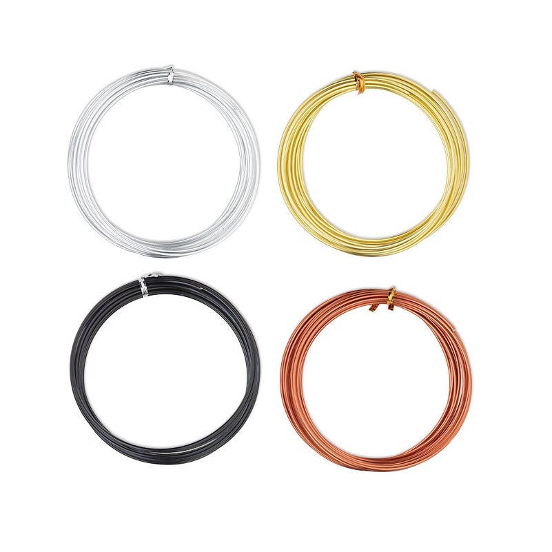 Round Wire Anodized Aluminum Silver 10 to 20 Gauge Round Wire Anodized Aluminum Silver 10 to 20 Gauge
