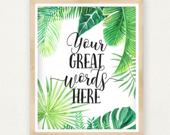 Watercolor words | Etsy