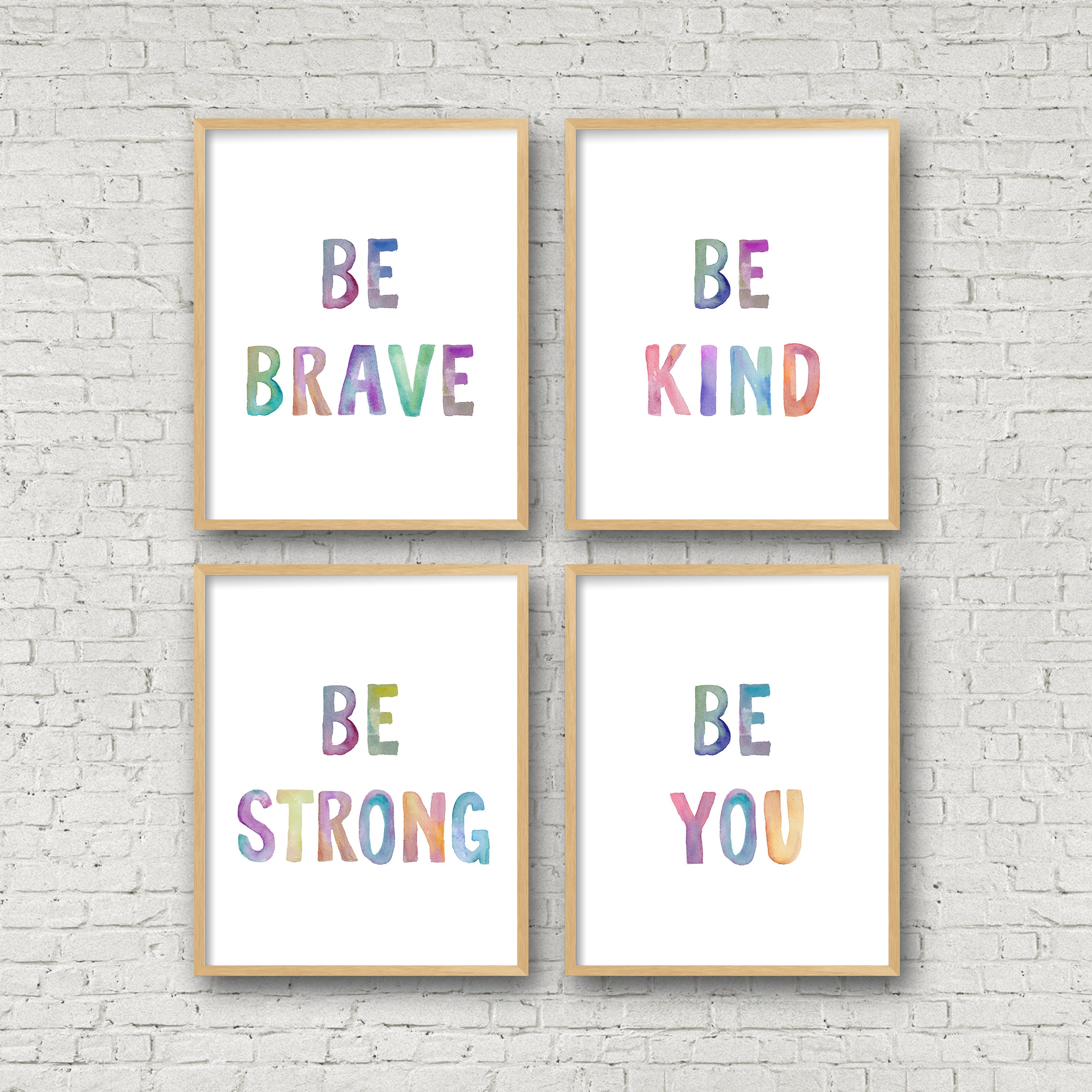 Be Brave Be Kind Be Strong Be You Nursery Printable Wall Art | Etsy