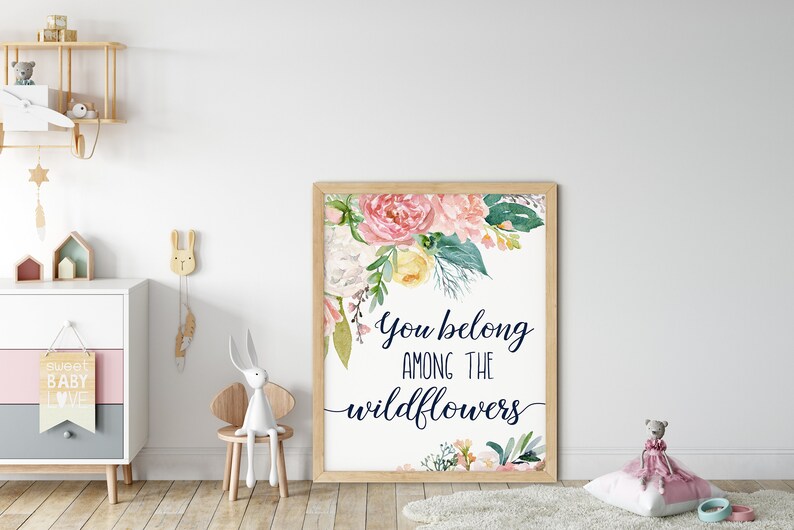 You Belong Among The Wildflowers Print Tom Petty Wall Art Etsy