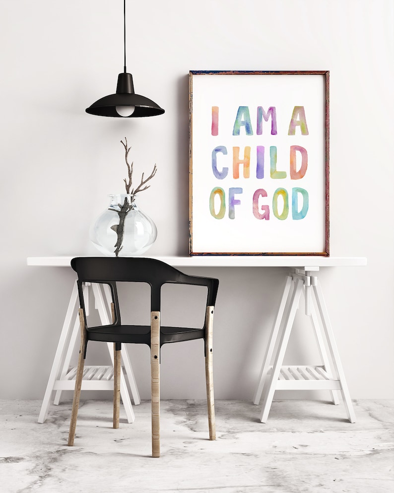I Am A Child of God Bible Verse Wall Art Scripture Prints Etsy
