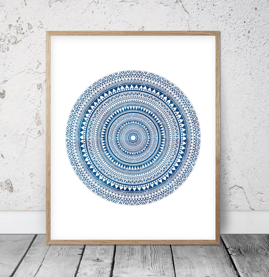 Set of 3 Prints Medallion Wall Art Mandala Watercolor Wall Etsy