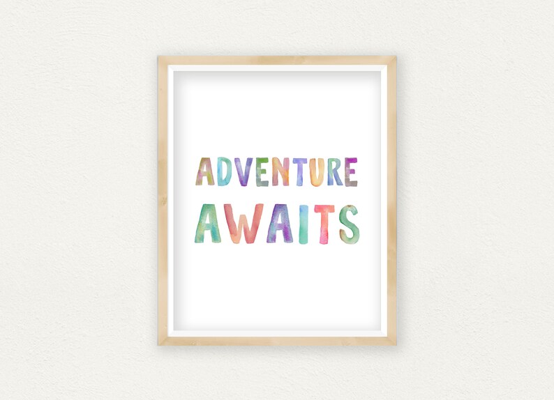 Adventure Awaits Nursery Decor Watercolor Nursery Printable Etsy Adventure Awaits Nursery Decor Watercolor Nursery Printable Etsy
