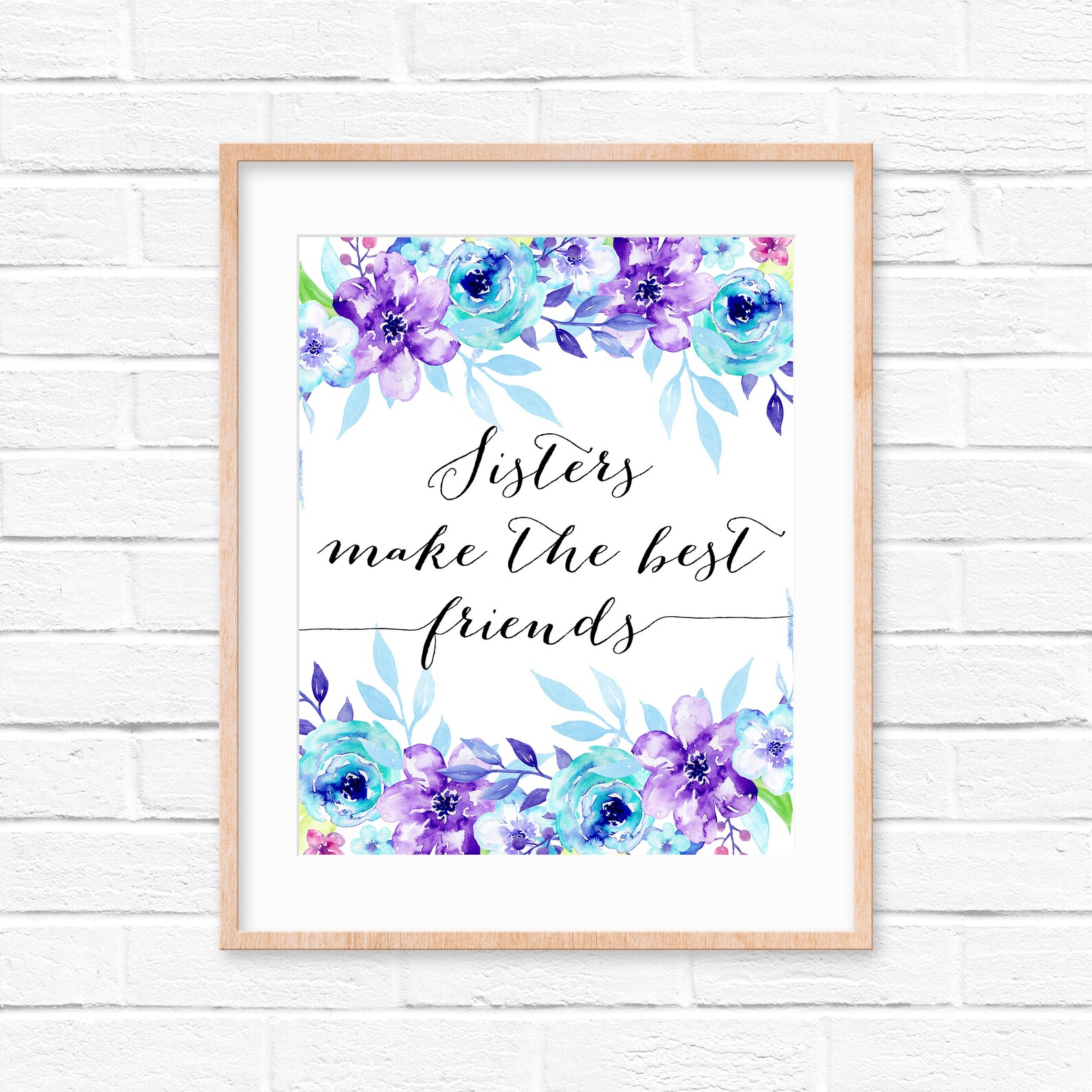 sister quote printables sister quotes for wall purple etsy