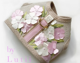 Hundegeschirr Westengeschirr Hundekleidung Katzengeschirr Chihuahua Yorkie Maltese,kleines Hundegeschirr Spitze ""forget-me-not"" rosa Mohnblumen by Lutii