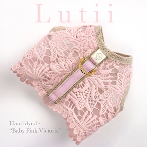 small dog harness, adjustable harness, wedding dog harness, xxs dog harness, custom fancy no pull harness &quot;BABY PINK VICTORIA&quot;