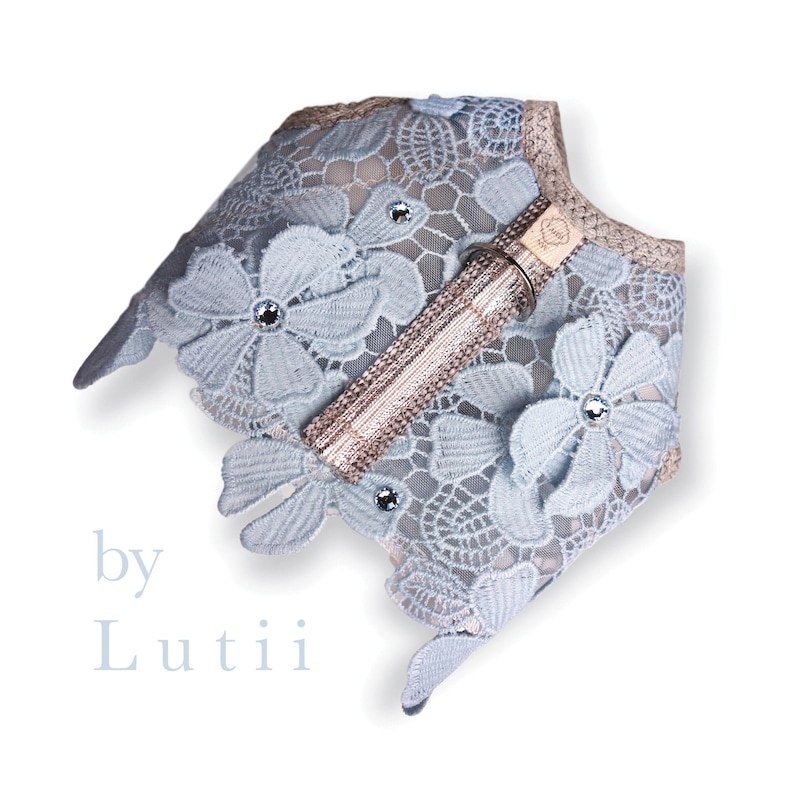 Dog Harness Blue Lace Harness Vest Harness Dog Clothing Cat Etsy