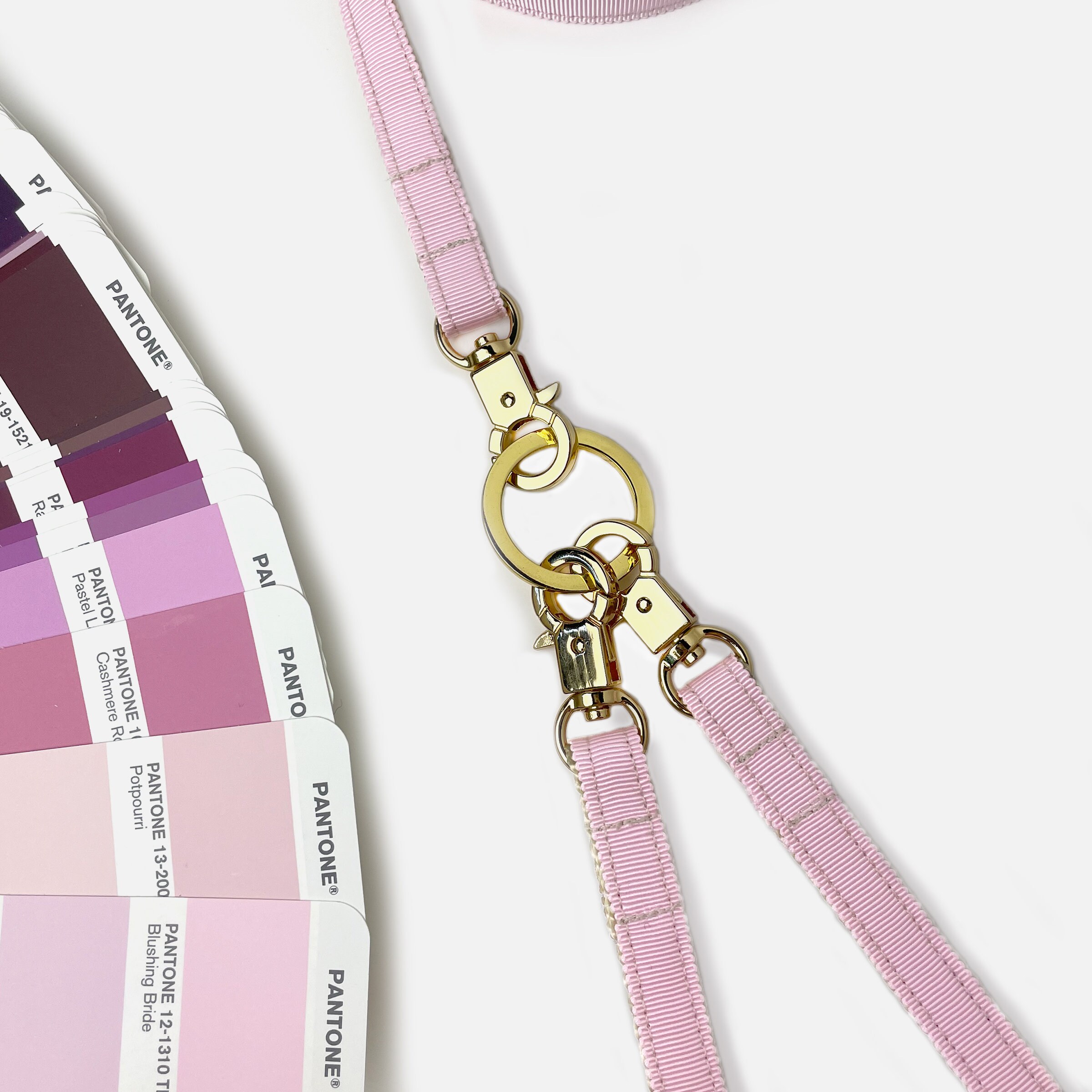 Leash Splitter for Dog Leash Expensive Designer Hardware, Pink Ribbon ...
