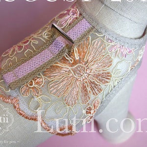 dog harness, best dog harness, pink lace, dog collar, small harness, pet harness "Charlotte" handmade by Lutii- 1 left
