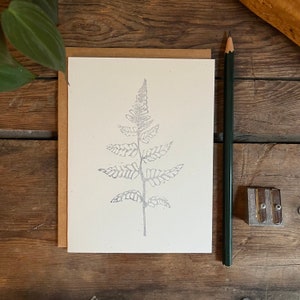 Fronde de você | cartão comemorativo | Conjunto de notecard em branco feito à mão