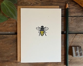 Bee Happy | Greeting Card | Handmade Blank Notecard Set
