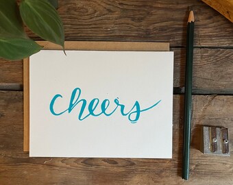 Cheers! | Greeting Card | Handmade Blank Notecard Set