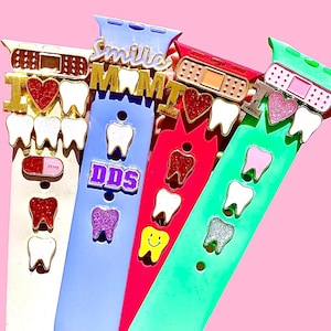Smart Watch Charms- many Bars and Studs! Pill Stud, RDH, RDA, DDS, Rn, md studs for all health professionals medical dental integration
