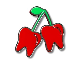 Cherry Tooth Enamel Pin | Dental Professional Pin | Dentist Hygienist Assistant Student Gift | Tooth Pin by Lovely32