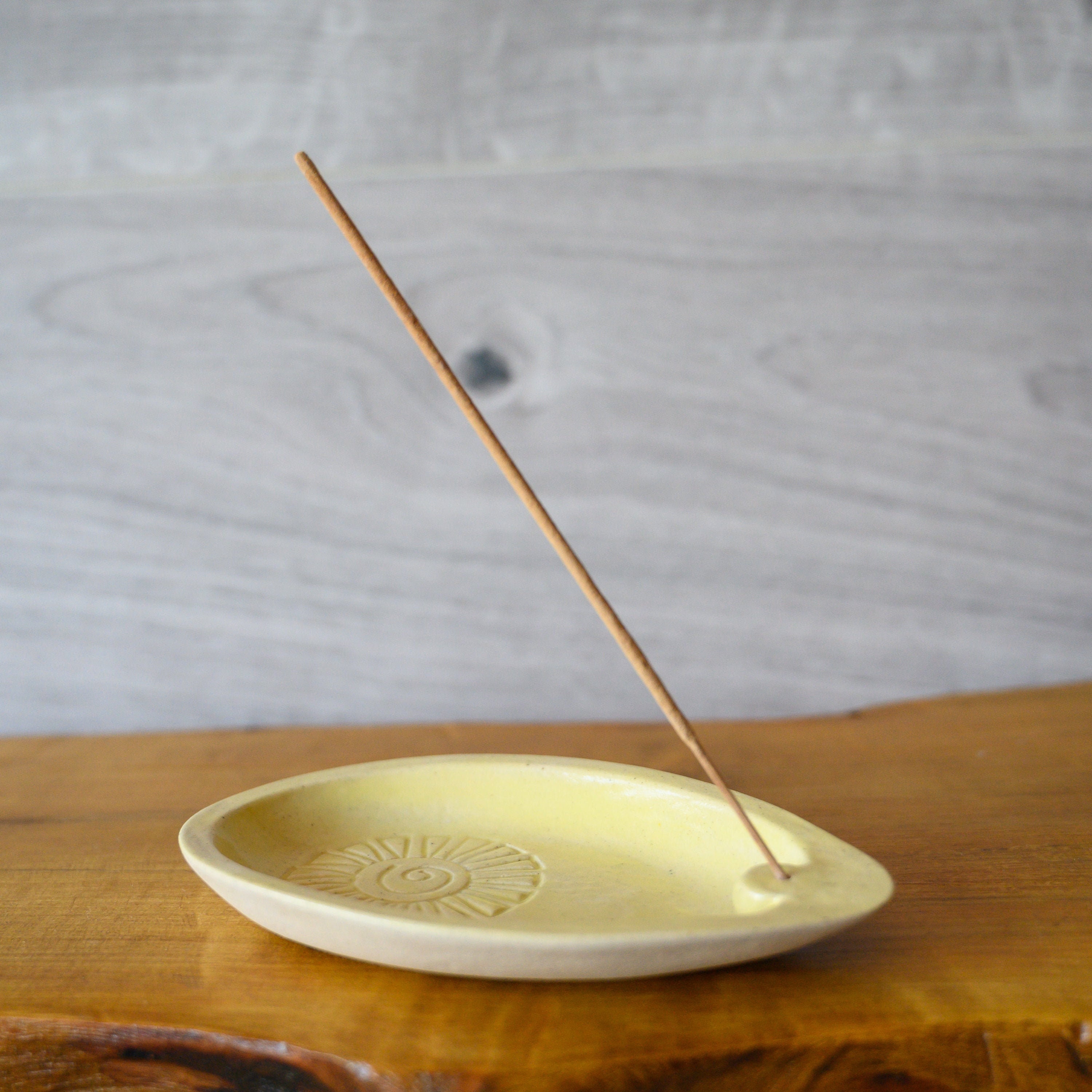 Ceramic Incense Stick Holder / Burner in Yellow Incense Stick Etsy