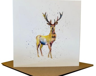 Five Stag Greetings Cards