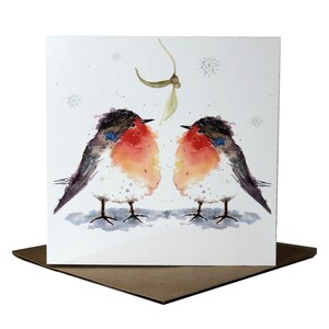 Cartes de Noël, cartes de voeux de Noël Five Robin Date