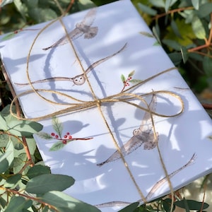 Snowy Owls and Berries Wrapping Paper