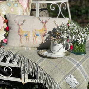 Stag design Handcrafted Luxury square cushion