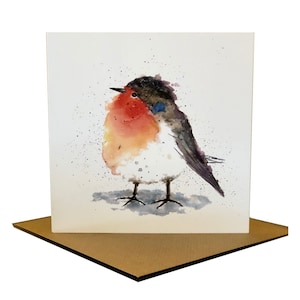 Cinq cartes de voeux Robin