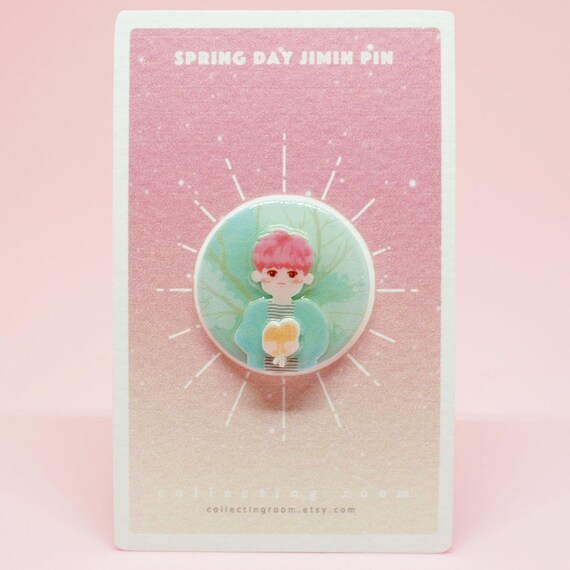 BTS Jimin Spring Day Pin Bts Pin Kpop Pin Jimin Etsy