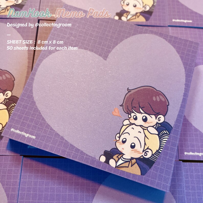 BTS Memo Pads Etsy