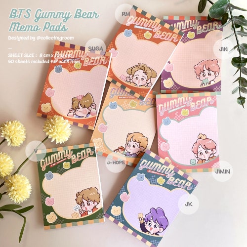 BTS Memo Pads Etsy