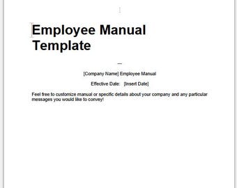 Employee handbook Template for Small Businesses